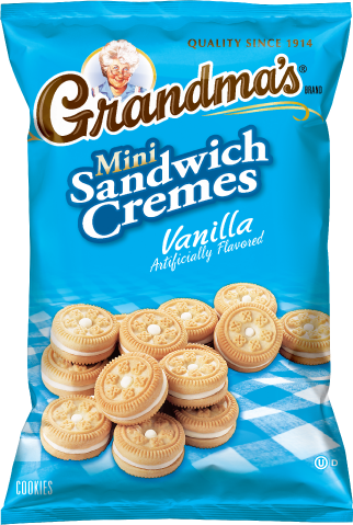 GRANDMA'S® Mini Sandwich Cremes Vanilla Flavored Cookies